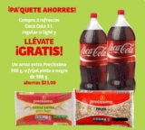En Soriana arroz o frijol Gratis en la compra de 2 Cocas familiares