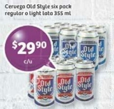 En Soriana six pack cerveza Old Style a $29.90