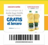 En Soriana cupón Soriticket de 3×2 en aceite de soya o canola Valley Foods