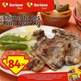 Soriana oferta del día 4 de abril: carne para asar de res a $84.90 el kilo