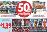 En Soriana Mercado 50% de descuento en vehículos Hot Wheels y Star Wars