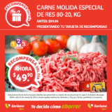 Soriana Recompensa del día 23 de marzo: carne molida 80-20 a $49.90 el kilo