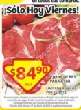 Oferta Soriana 17 de abril con tarjeta de lealtad: carne para asar $84.90 kg