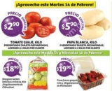 En Soriana ofertas de frutas y verduras 14 y 15 de febrero: jitomate $2.90, papa $5.90, etc.