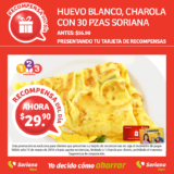 En Soriana recompensa del día 10 de marzo: 30 huevos blancos a $29.90