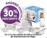 En Soriana 30% de descuento en todas las vajillas de vidrio y cerámica