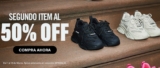 Segundo a mitad de precio en la tienda en línea de Steve Madden