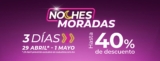 Venta Nocturna Suburbia Noches Moradas: hasta 40% de descuento en toda la tienda