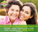 Promoción Día de las Madres Super Salads: combo GRATIS en tu segunda visita hoy 10 de mayo