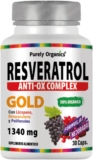 Suplemento alimenticio anti oxidante Resveratrol Gold con 30 cápsulas de 1340 mg baja de precio