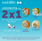 En Sushi Itto 2×1 en rollos a domicilio hoy domingo