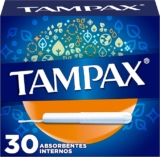 Tampones Tampax con 30 piezas baja de precio