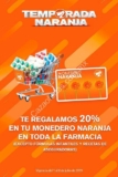 Promoción Temporada Naranja 2019: farmacia con 20% de bonificación en monedero Naranja