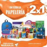 Ofertas Temporada Naranja (antes Julio Regalado 2017): 2×1 en papelería