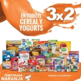 Ofertas Temporada Naranja (antes Julio Regalado 2017): 3×2 en cereales y yogurts