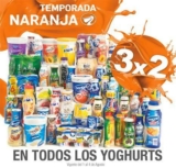 Ofertas Temporada Naranja (antes Julio Regalado 2016): 3×2 en todos los yoghurts del 1 al 4 de agosto