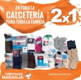 Ofertas Temporada Naranja (antes Julio Regalado 2017): 2×1 en calcetería