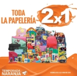 Promoción Temporada Naranja 2018: 2×1 en papelería