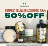 Segundo a mitad de precio en la tienda en línea de The Body Shop este fin de semana