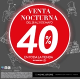 Venta Nocturna The Home Store: Hasta 40% de descuento en tiendas físicas