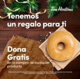 Promoción de Navidad Tim Hortons: Dona GRATIS en la compra de cualquier producto sólo hoy