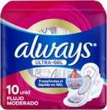 Toallas Always Ultra-Gel con 10 piezas baja a su menor