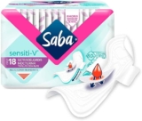 Toallas Saba Sensiti-V ultradelgada nocturna con 18 piezas baja de precio