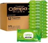 12 pack de 48 toallitas húmedas para baño aptas para desechar en el inodoro bajan de precio