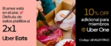 Uber Eats 2×1 en restaurantes seleccionados por San Valentín este 14 de febrero