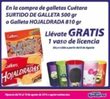 Vasos de Minions o Hello Kitty GRATIS en la compra de galletas Cuétara en Super Kompras