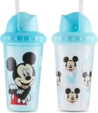 Juego de 2 vasos con popote con diseño de Mickey Mouse baja de precio