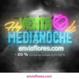 Venta de Medianoche en Enviaflores: 20% de descuento usando el cupón NOCHEFB