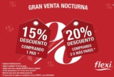 Venta Nocturna Flexi 10 de junio: Hasta 20% de descuento