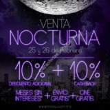 Venta Nocturna Inova 25 y 26 de febrero: 10% de descuento + 10% en monedero + meses sin intereses + envío gratis + boletos de cine