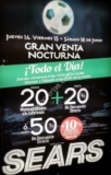 Venta Nocturna Sears del 14 al 16 de junio 2018: Hasta 50% de descuento directo