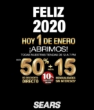 Promoción Sears Año Nuevo 2020: Hasta 50% de descuento + hasta 15 msi hoy 1 de enero