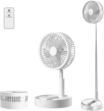 Ventilador plegable portátil de 4 velocidades con control remoto y altura ajustable baja de precio + cupón adicional