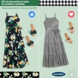 Vestidos y sandalias a mitad de precio en Old Navy este fin de semana