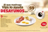 En Vips desayunos desde $59 pesos todos los días de 7:00 a 8:30 am