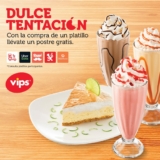 Promo Vips Halloween: postre Gratis en la compra de un platillo