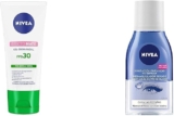 Combo Nivea con gel crema hidratante efecto mate + desmaquillante de ojos doble acción bajan a su menor precio