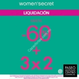 60% de descuento más 3X2 en mercancía con etiqueta naranja en Women Secret
